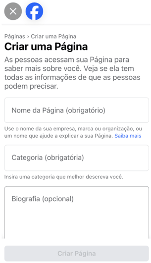 criar uma página