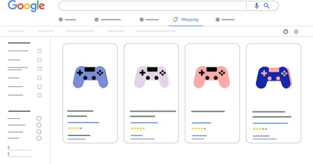 google shopping de vídeo game