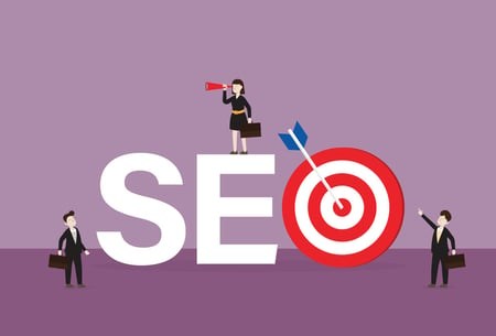 pessoas de negócio com seo