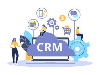 CRM com elementos de desenho